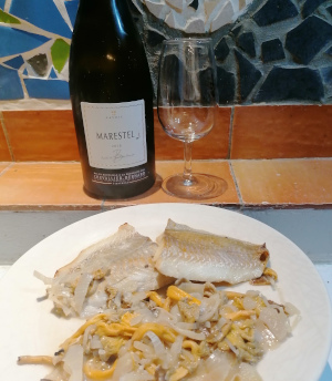 Filet de lieu noir aux Chanterelles et Marestel