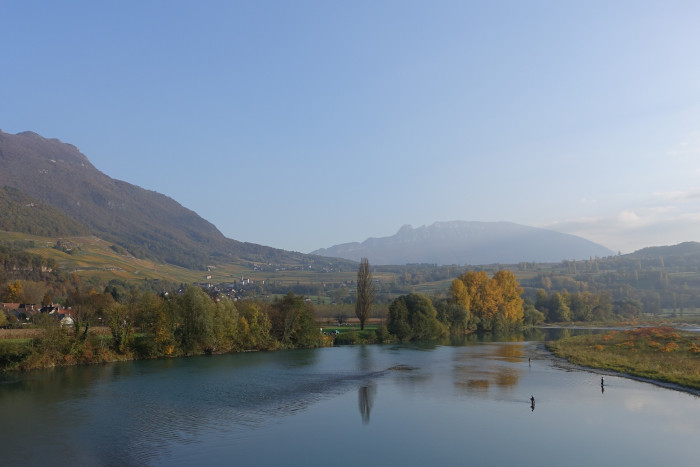 rhone, fleuve, jongieux, dent du chat, montée