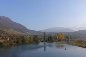 Rhone, fleuve, Jongieux, Dent du Chat, montée