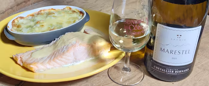 Découvrez notre Roussette de Savoie Marestel avec un poisson en sauce pour sublimer son goût
